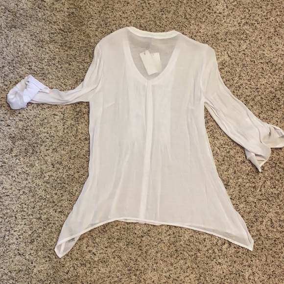 Sheer white Button Down - Picture 11 of 11